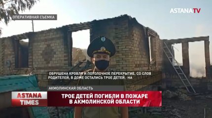 Трое детей погибли в пожаре в Акмолинской области
