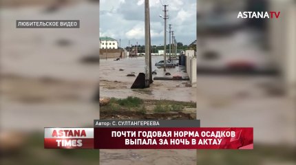 Почти годовая норма осадков выпала за ночь в Актау