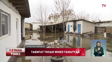 Түркістан облысында нөсер жауыннан төрт ауданның тұрғындары сумен алысуда