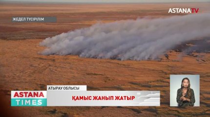 Каспий жағалауында қамыс өрті алаңдатып отыр