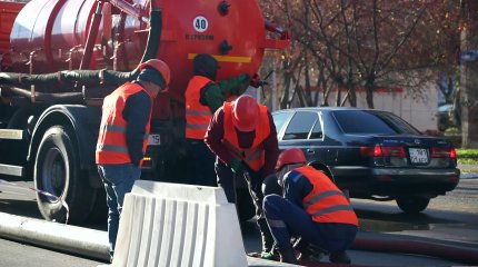 Қызылжарда кәріз құбырында апат болып, көшелерді су басты