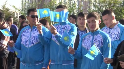 Шымкентте мемлекеттік туды көтеру рәсімі өтті