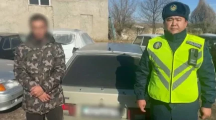 Жалған нөмірлі көлік басқарған жүргізушы ұсталды