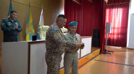 Жас батыр Ақжол Герой  "Ел қорғаны" медалімен марапатталды