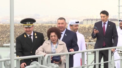 Торжественная церемония приемки новых нефтеналивных танкеров «Taraz» и «Liwa» прошла в морпорту Актау