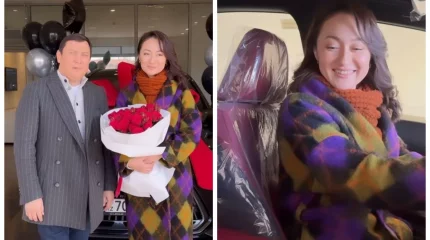 "Көп күткен арманым": Актер Қайрат Әділгерей әйеліне көлік сыйлады