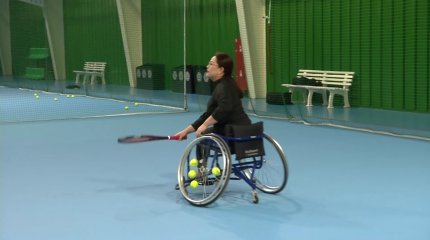 Қарағандылық спортшы Айшуақ Жетпісова арбадағы үлкен теннистен  Азия пара ойындарына дайындалып жатыр