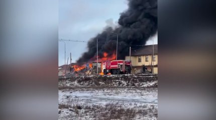 Фура с газовыми баллонами загорелась в Актюбинской области