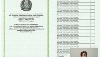 ЦИК показала как будут выглядеть бюллетени на выборах в мажилис и  маслихаты
