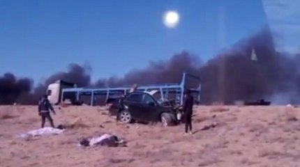 Маңғыстауда жол апатынан кейін көлік өртеніп, 4 адам қаза тапты