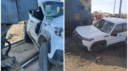 Авто столкнулось с поездом в Актюбинской области
