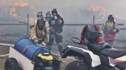 В приграничной с Казахстаном Курганской области ввели режим ЧС из-за пожаров