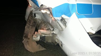 Уснувший водитель такси столкнулся с патрульной машиной в Павлодарской области