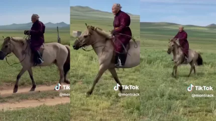 "Апамыз мықты". Атпен шапқан 87 жастағы әже Желіні тәнті етті