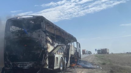 Еще один автобус сгорел на западе страны