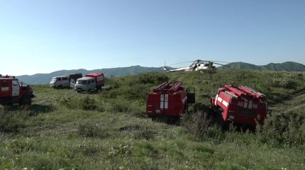 Пожар вспыхнул в горной местности в ВКО