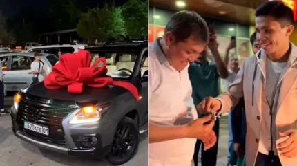 Санжар Тәшкенбай әкесіне темір тұлпар мінгізді