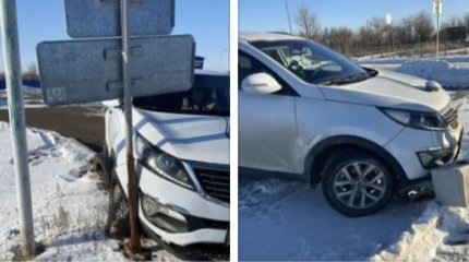 Курсант разбил авто во время сдачи практического экзамена на права в Уральске