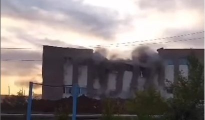 Спортзал обрушился в Карагандинской области (видео)