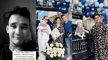 Әли Оқапов анасына су жаңа темір тұлпар сыйлады