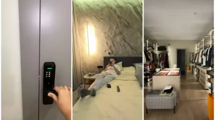 "Есікті саусақ ізін басып ашады". Қыран Талапбектің екінші әйелі бөлмесін көрсетті