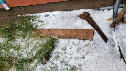 В Аксае выпал град и побил урожай