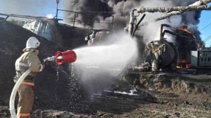 Битум загорелся в районе асфальтового завода в области Абай