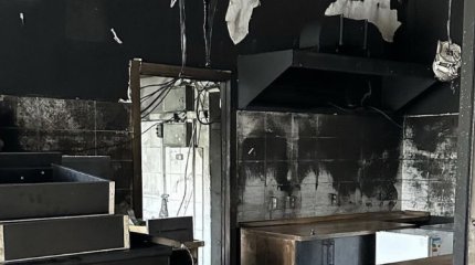 Кафе полностью сгорело в Семее