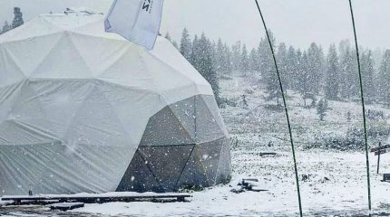 Снег выпал в Восточном Казахстане