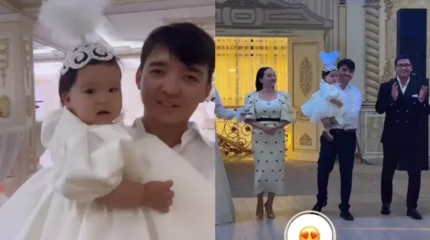 Әнші Еркеш Хасен қызының 1 жас туған күнін дүркіретіп атап өтті