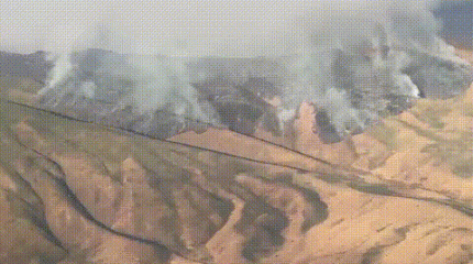 «Әуеден 10 тоннадан аса су шашылды»: Жамбыл облысында таулы аумақта өрт шықты