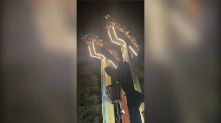 Полчаса вниз головой провисели посетители парка развлечений в Канаде