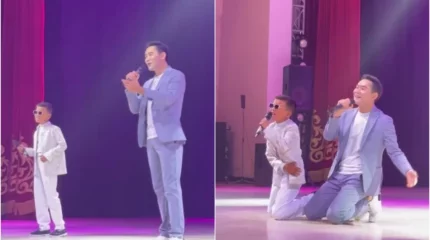 "Қапқарашканы таптық": Әнші Қуандық Рахым іздеу салған ауыл баласымен бірге дуэт айтты