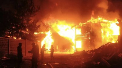 Строящаяся баня горела в Алматы