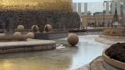 Түркістанда желден декоративті шар ұшып кетті