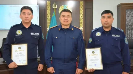 СҚО-да екі полицей тұрғынды өрт кезінде құтқарып қалды