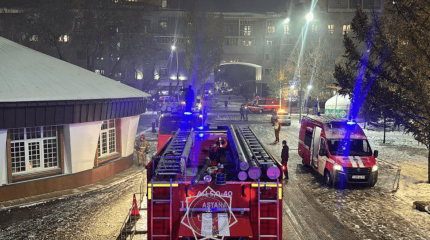 Астанада өртенген мейрамханадан үш газ баллоны шығарылды