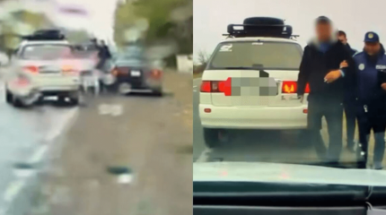 Алматы облысында ереже бұзған жүргізуші полицейді көлігімен сүйреп әкеткен