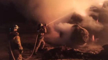 Огонь уничтожил 500 тюков сена в Жетісу