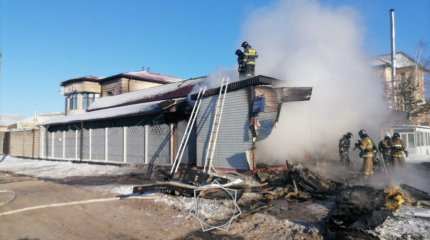 Астана дүкендерінің бірінде газ баллоны жарылды