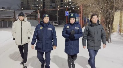 Активисты партии «AMANAT» и сотрудники полиции вышли на специальный рейд "Безопасное общество"