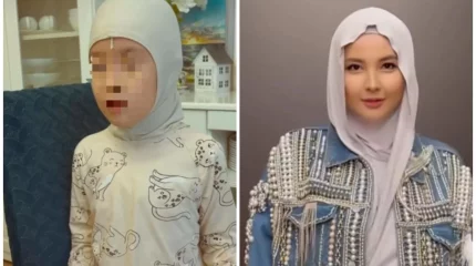 Айдана Меденованың 9 жасар қызы хиджаб киді