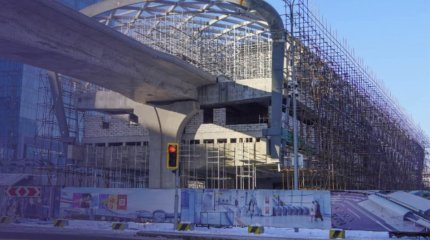Строительство основных железобетонных конструкций станций LRT завершено на 100%