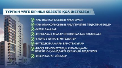 Кез келген адам баспана кезегіне тұра алады