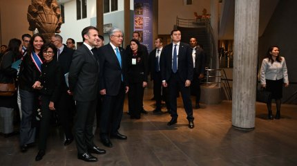 Қазақстан мен Франция президенттері Гиме азиялық өнер музейіне барды