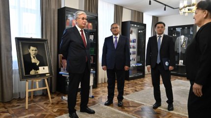 Игру по творчеству Кемеля Токаева показали Президенту в Уштобе