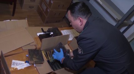 Жамбылда жыл басынан бері 7 миллионға жуық заңсыз темекі қорабы мен бірде-бір құжаты жоқ 1880 литр алкоголь өнімі тәркіленді