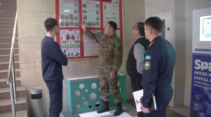 ТЖД мамандары Жаңа жыл мерекесі алдында көпшілік жиналатын орындардың қауіпсіздігін тексерді