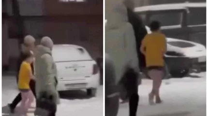 Ақтөбе облысында аязда баланы жартылай жалаңаш көшеге алып шыққан әйел желідегілерді ашуландырды