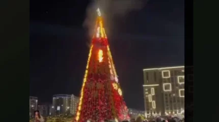 Шымкентте жаңа қосылған шырша өртеніп кете жаздады